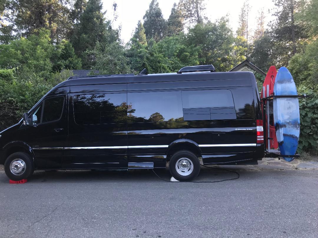 Sale good until 3/18/26 SAVE $300! Yakups® Model KR2B56 rack can be used with SWING ARMS on class B RV's or Truck Campers, Includes Bike Rack, Kayak stainless guards, & Drop down wheel. SEE VIDEO - Image 5
